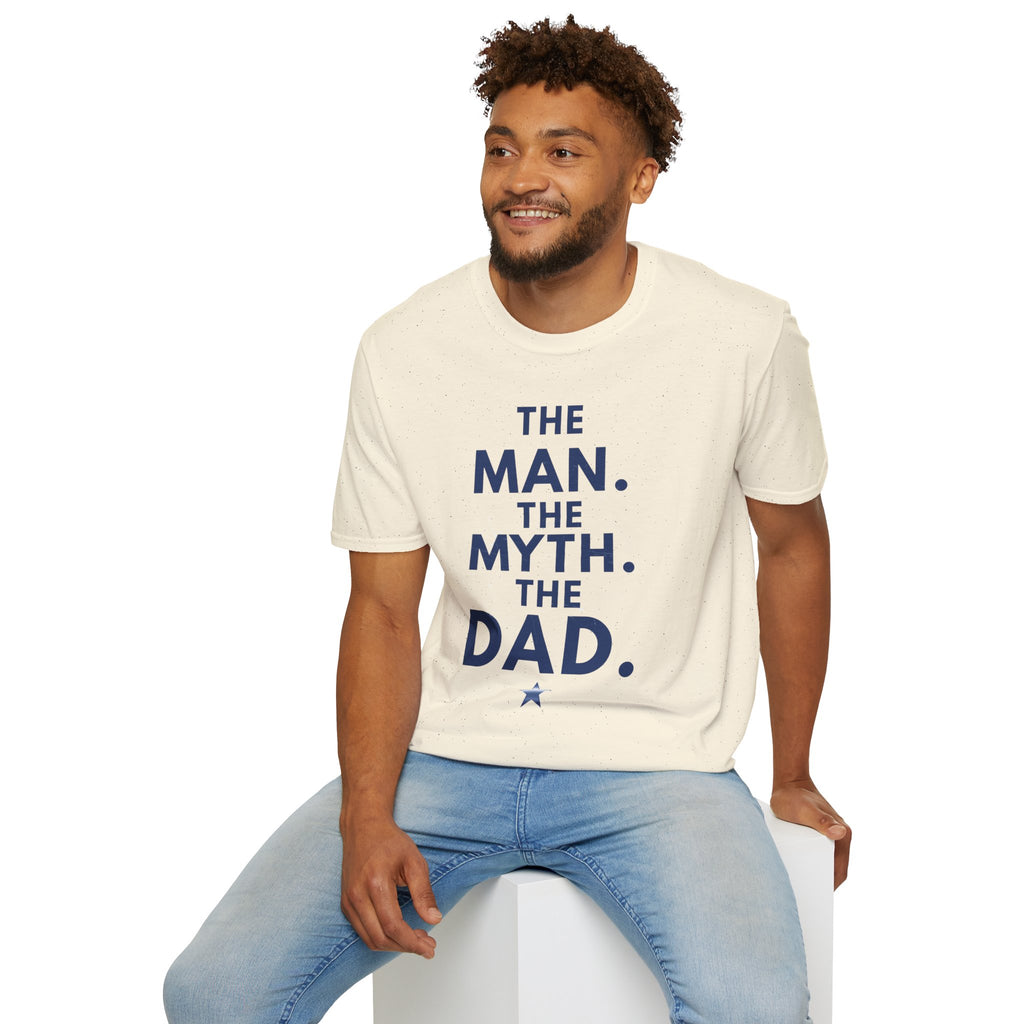 The Man. The Myth. The Dad.™ | Premium Comfort Colors® Natural Tee | Father's Day Family Shirt
